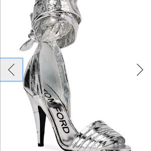 NEW Tom Ford 105M Metallic lace up pumps!